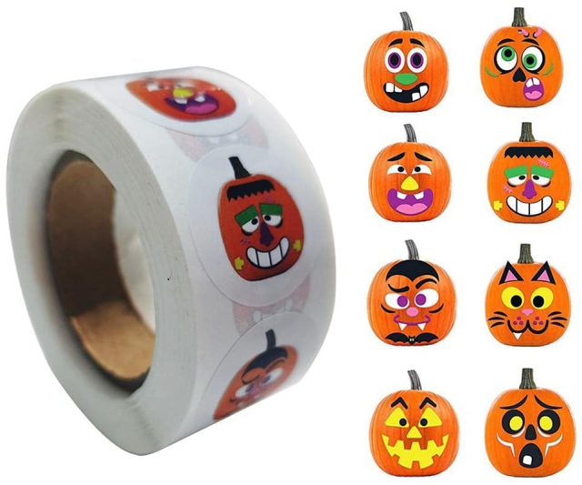 500 Halloween stickers, Roll