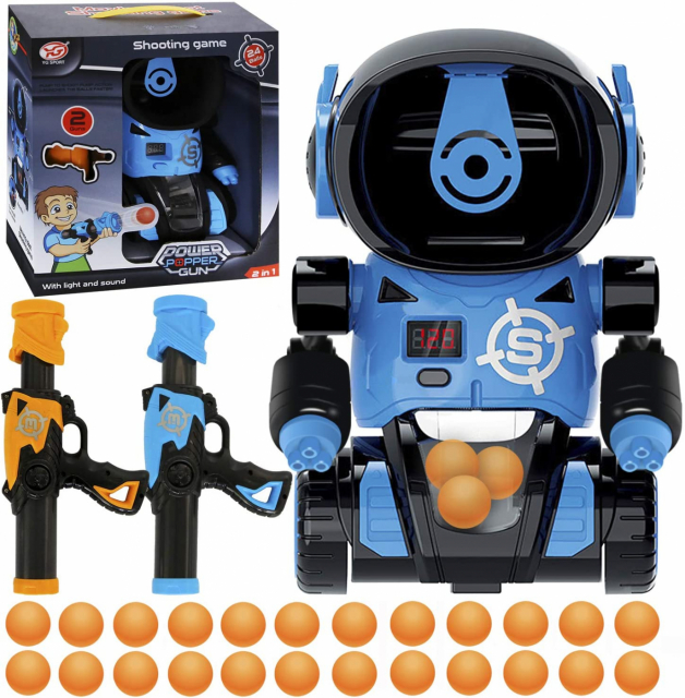 Robot Target shooting game with two air pump guns