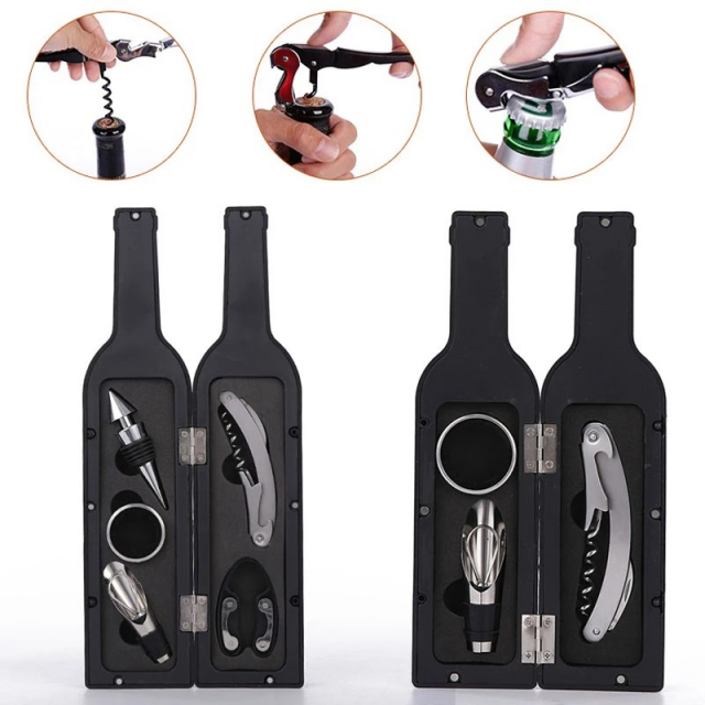 Wine opener with accessories