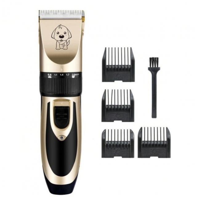 Rechargeable Fur Trimmer for Animals, Gold
