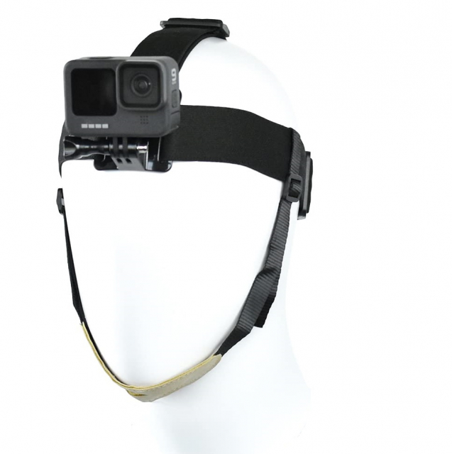 Headband with chin strap for Go Pro