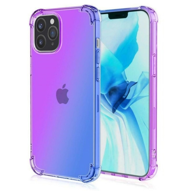 Mobile phone case in TPU compatible with iPhone 14 Pro, Purple & Blue