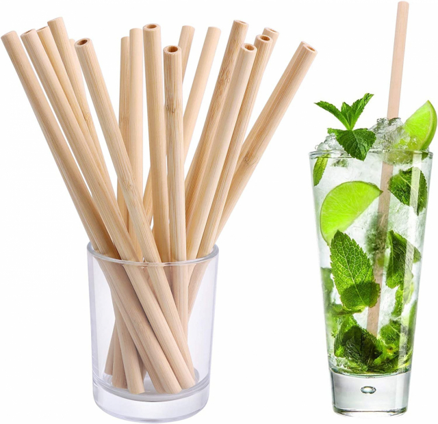 Reusable and Environmentally Friendly Bamboo Straws 8mm, 100 pcs