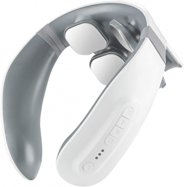 Smart massage device for neck vertebrae and shoulders for relief of pain and fatigue