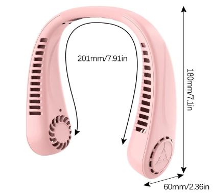 Wireless neck fan that you hang around your neck, Rosa
