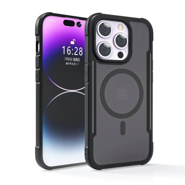 Case compatible with MagSafe for iPhone 15 Pro, Black