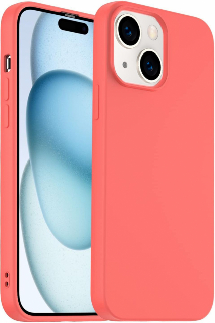 Silicone Case for iPhone 15, Coral