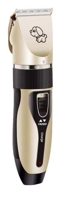 Complete Kit with Rechargeable Pet Hair Trimmer, Gold/Black