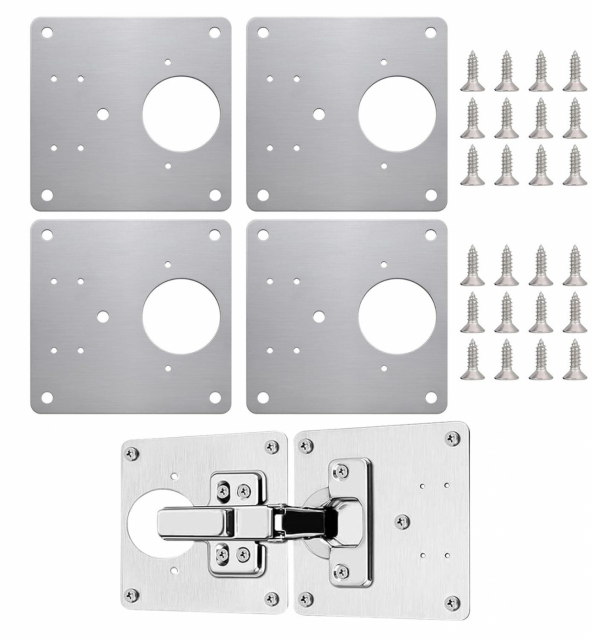 Hinge repair plate 4-pack