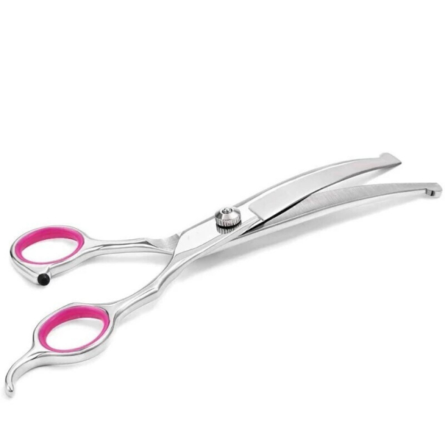 Curved dog scissors 18 cm