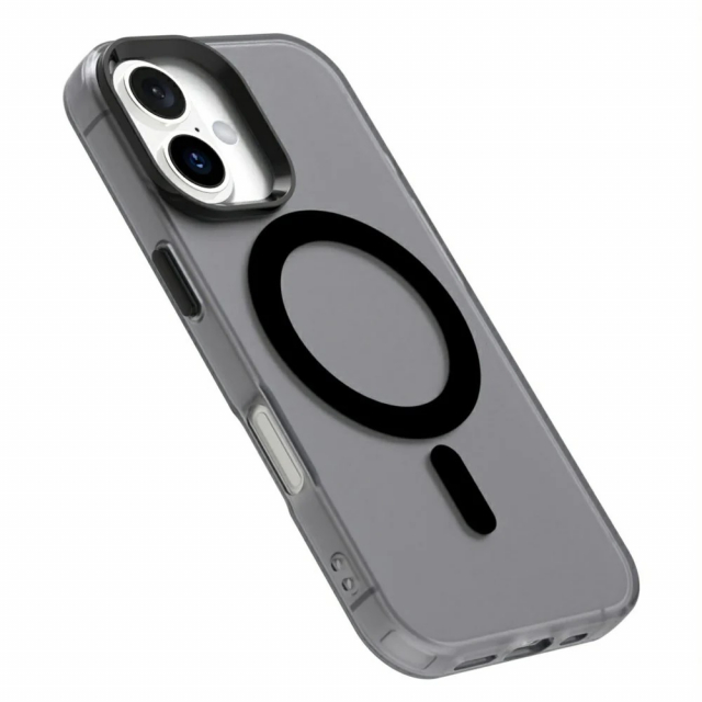 Semi-transparent case with MagSafe for iPhone 16 Pro, Black