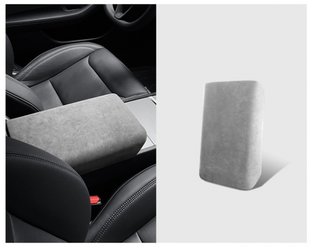 Armrest Cover for Tesla Model 3 & Y, Light Gray
