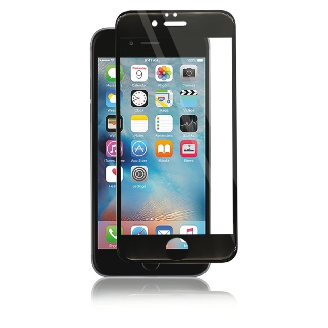 Panzer iPhone 6S/6 Plus, Curved Silicate Glass, Black