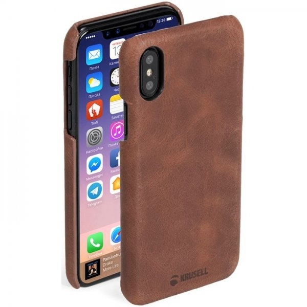 Krusell Sunne for iPhone X/Xs, Cognac