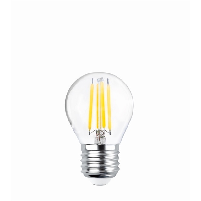 Forever Light Clear LED bulb with filament, E27 G45 4W 2700K 470lm