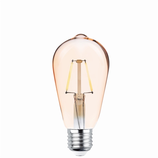 Forever Light Retro LED bulb with filament Gold, E27 ST64 4W 2200K 400lm