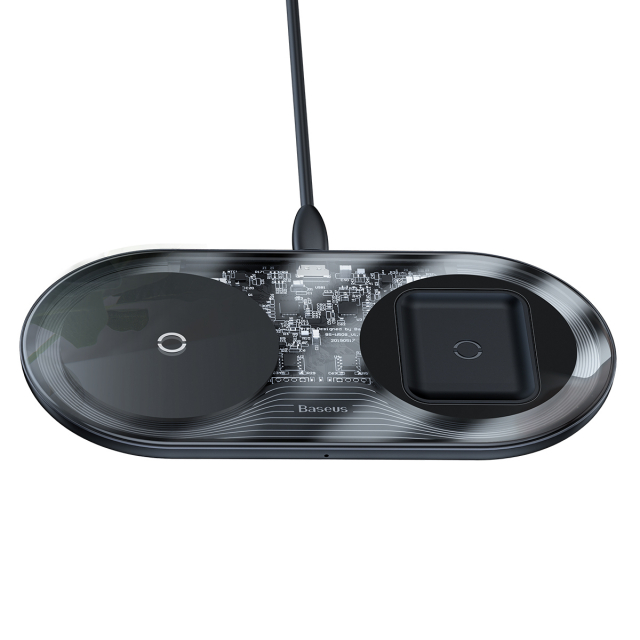 Baseus wireless charger 2-in-1 18W, Transparent