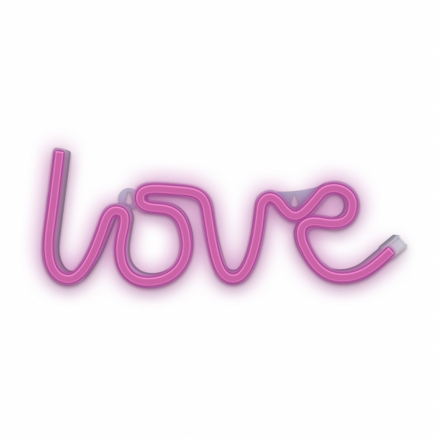 Forever Light Neon LED lamp Love battery + USB FLNEO5, Pink