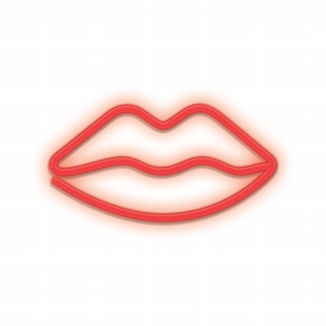 Forever Light Neon LED Lamp Lips Battery + USB FLNEO8, Red