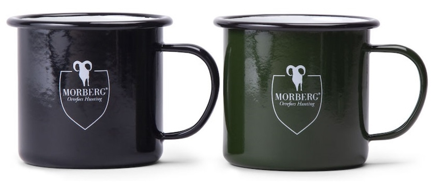 Morberg Orrefors Hunting Emaljerad Metallmugg, Grön