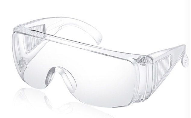Universal safety glasses in transparent plastic