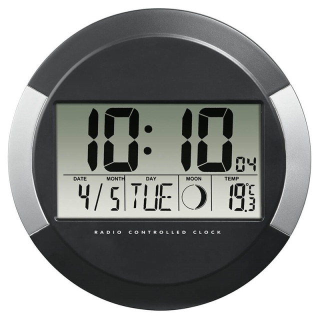 Hama Radio Wall Clock Black