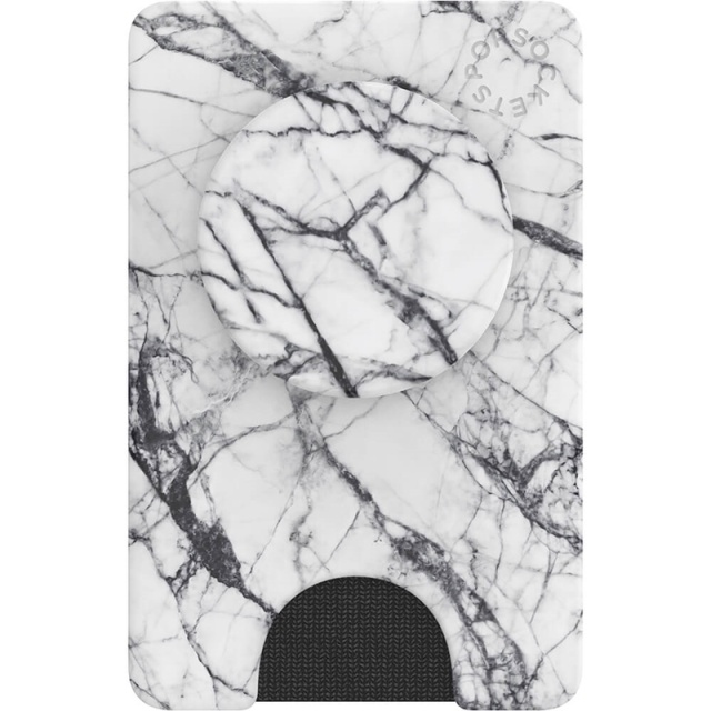 PopSockets Wallet Dove White Marble Removable Grip and PopWallet+