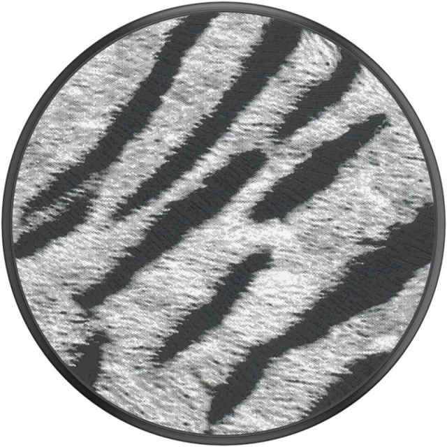 PopSockets Vegan Leather Zebra Removable Grip with Standfunction Premium
