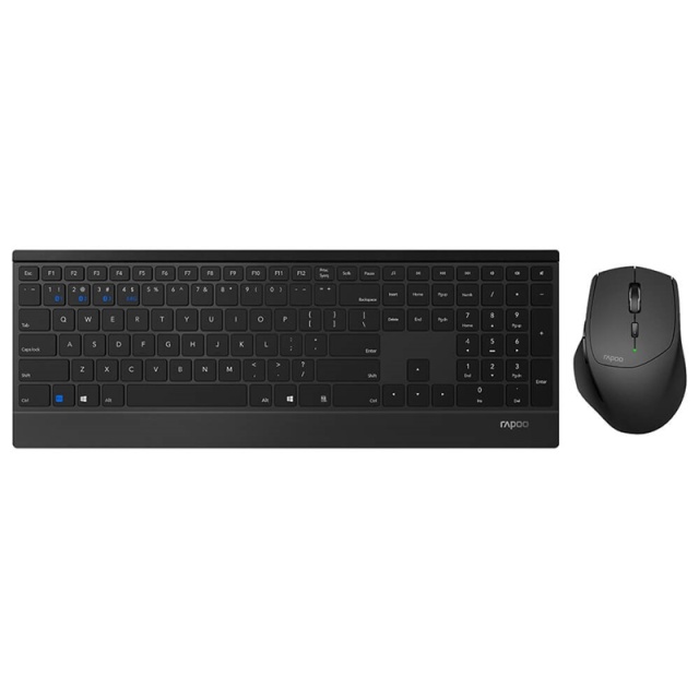 Rapoo Keyboard/Mouse Set 9500M Multi-Mode Wireless Black