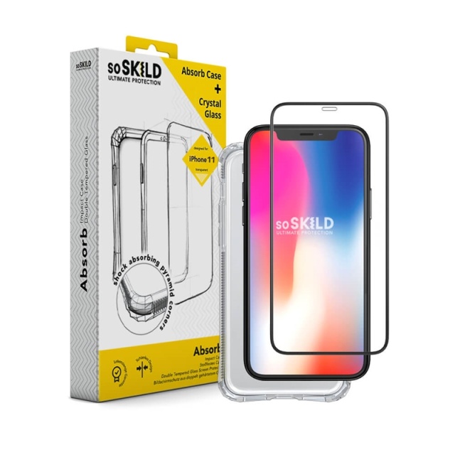 SoSkild Phone Case Absorb 2.0 Impact Case Bundle incl. Tempered Glas - iPhone 11 Pro Max