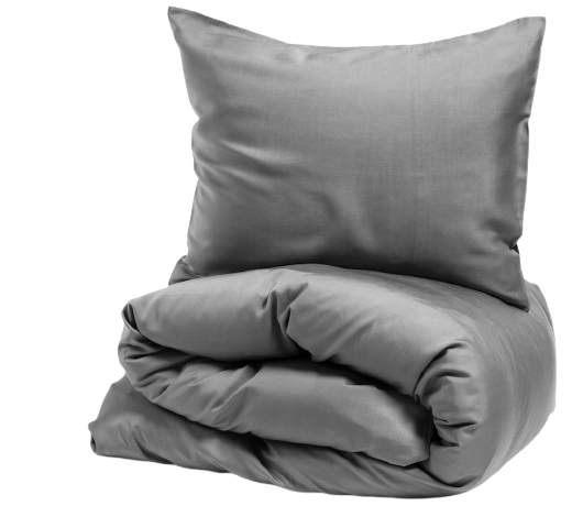 Nottingham Bäddset King size, Satin, Ljusgrå