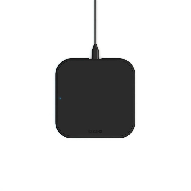 Zens Essential Single Charger QI 10W Black 5mm Slim (Apple + Samsung QC)