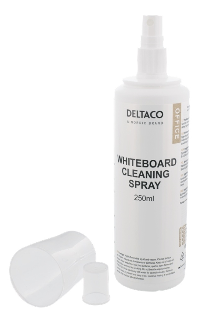 DELTACO whiteboard cleaning liquid, 250ml
