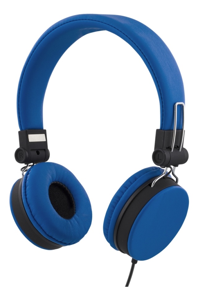 STREETZ headset for smartphone, microphone, 1-button, 1,5m, blue