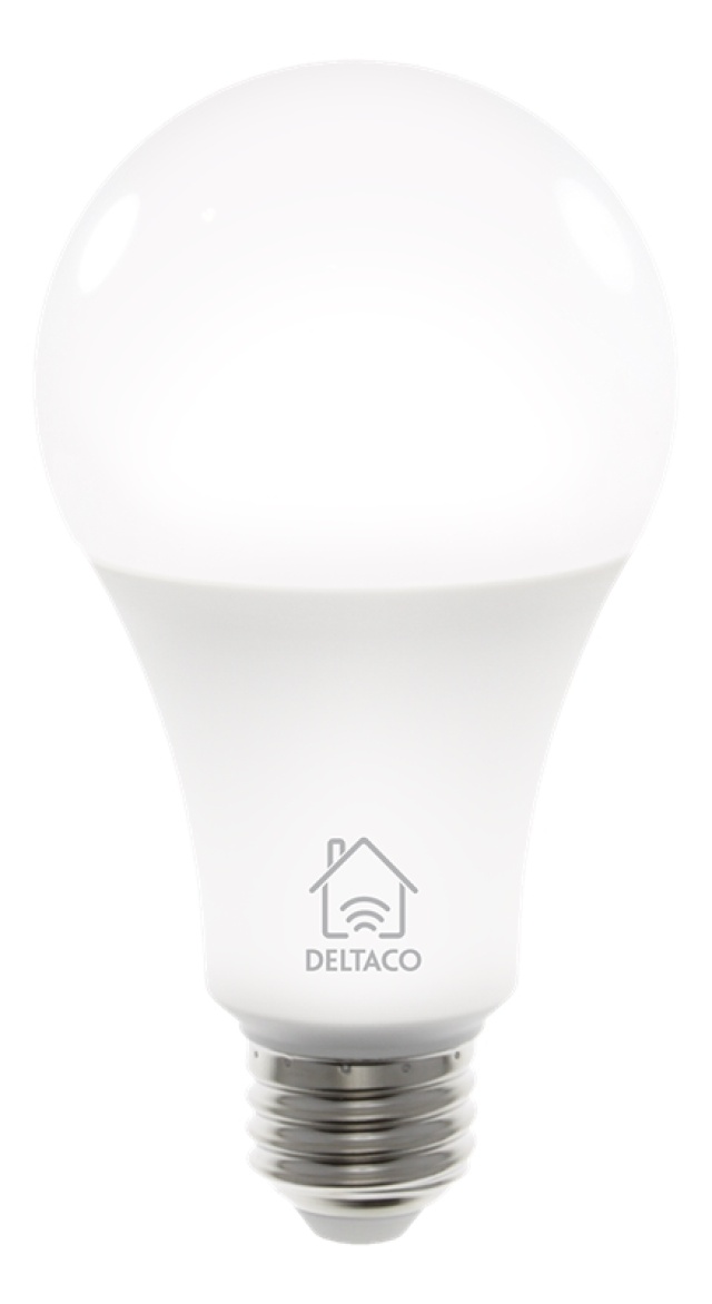 DELTACO SMART HOME LED light, E27, WiFI, 9W, 2700K-6500K, dimmable, wh