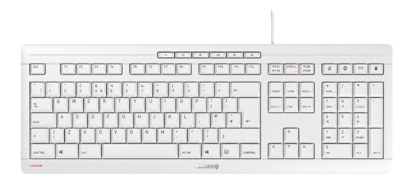 Cherry Stream keyboard, Nordisk layout, White