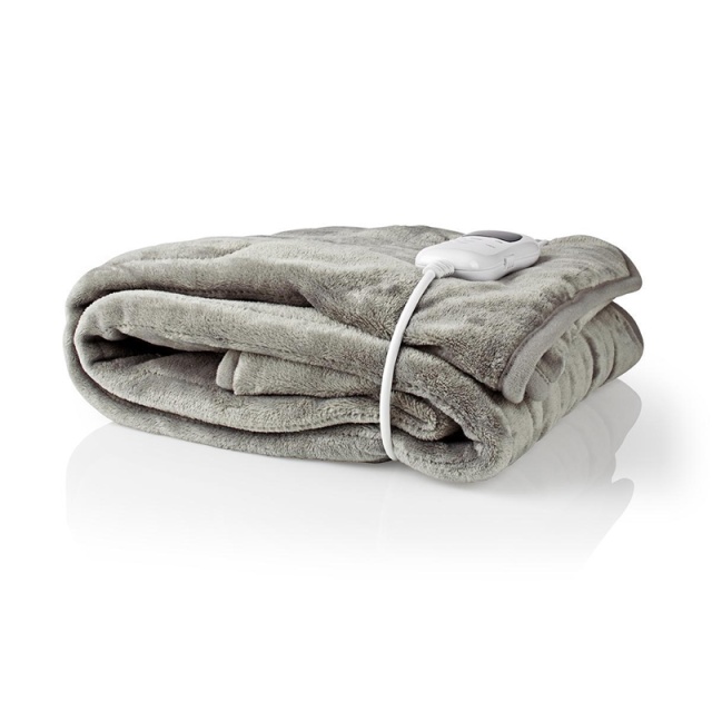 Nedis Electric Blanket | Overblanket | 1 Person | 180 x 130 cm | 9 Heat Settings | 9 h | Washable | Overheating protection | Digital control | Fleece