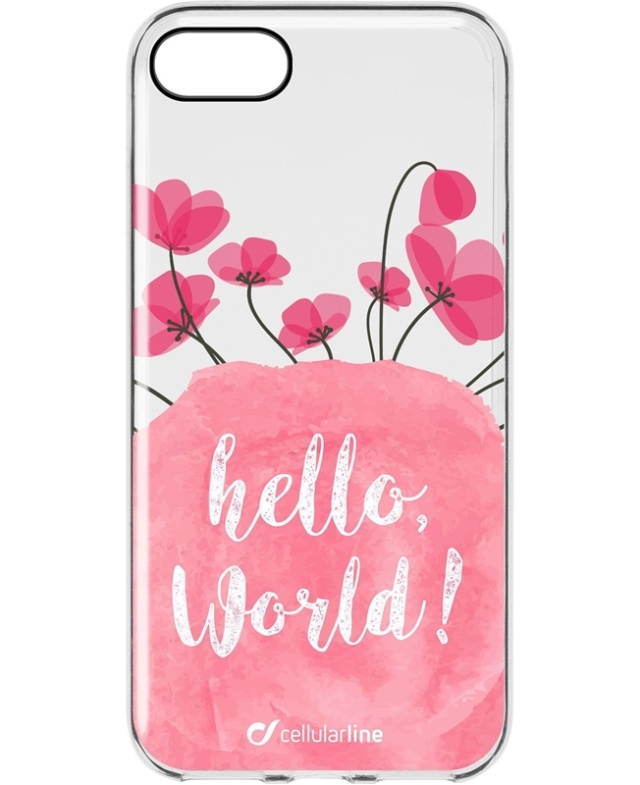 cellularline Bloom, TPU shell iPhone 7/8/SE(2nd gen), Transparent with flowers