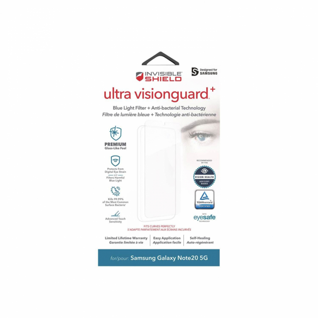 InvisibleShield Ultra Vision Guard Screen Protector for Samsung Note 20