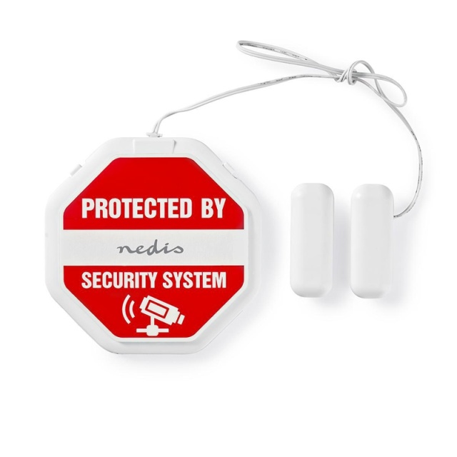 Nedis Doorstep Window Alarm | Battery Powered | 2x CR2032 | 85 dB | White