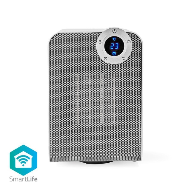Nedis SmartLife Fan Heater | 1800 W | 3 Heat Settings | Oscillation | Display | 15 - 35 °C | Android™ / IOS | White