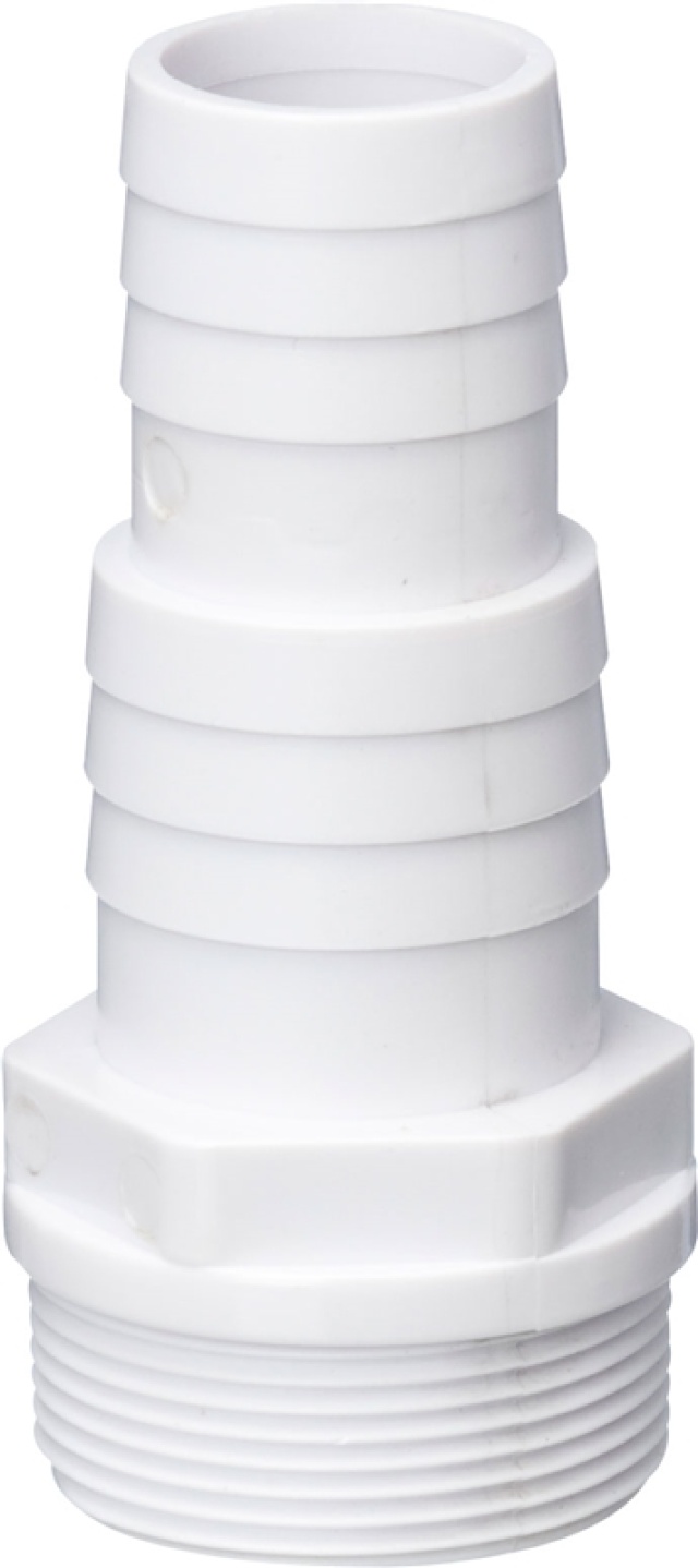 Hose connector for swimming pool, white, 1 1/2" Ø32/Ø38