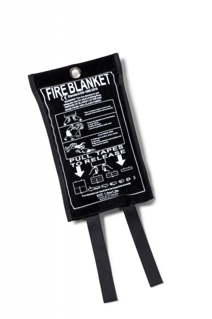 Kosta Linnewäfveri Fire blanket Suede, Black