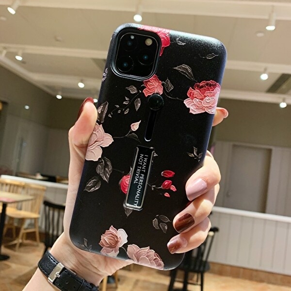 Fashion case with finger holder - iPhone 11 Pro, Flowers