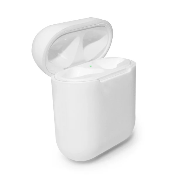 Soft silicone case for Apple Airpods, White/Transparent