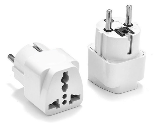 Travel adapter, UK to Sweden (EU), White