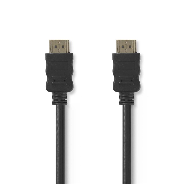 Nedis High Speed HDMI™ Cable with Ethernet | HDMI™ Connector | HDMI™ Connector | 4K@30Hz | ARC | 10.2 Gbps | 3.00 m | Round | PVC | Black | Envelope