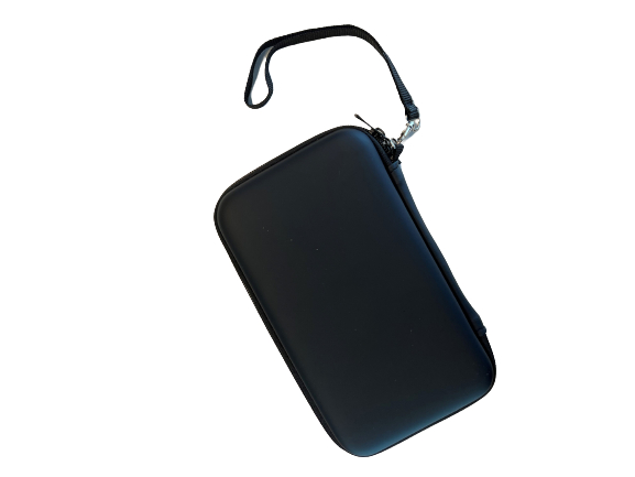 Storage case in EVA plastic for camera accessories.