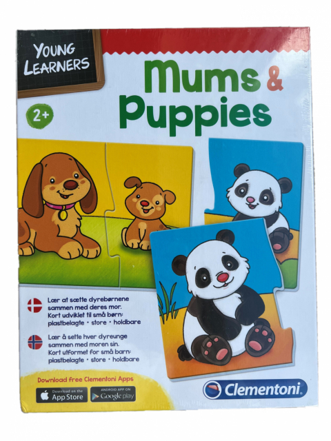 Clementoni Young Learners Mums & Puppies, Norwegian & Danish language