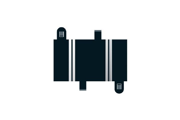 Scalextric 2st fjärdedels raka 87mm